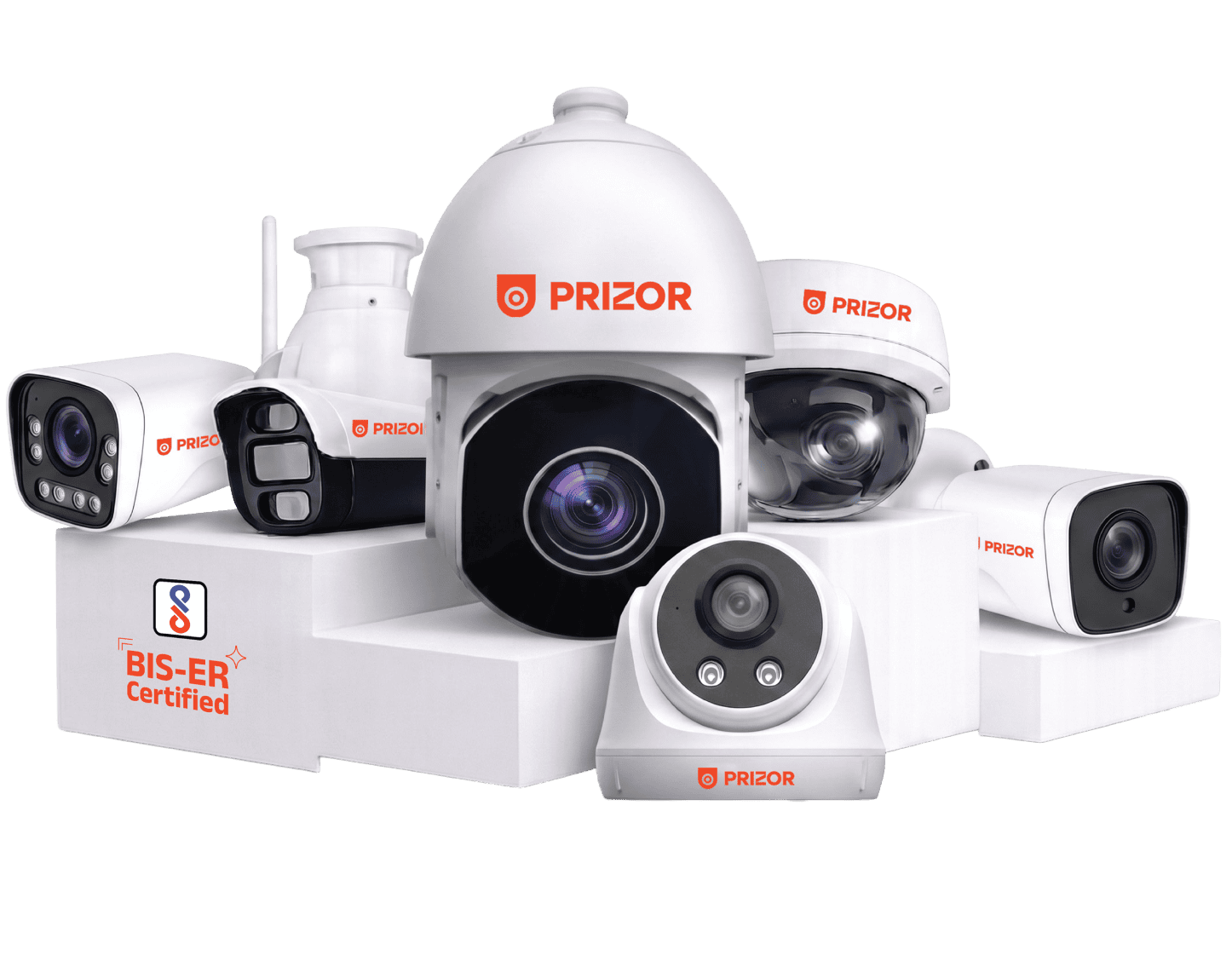 Prizor CCTV camera range — bullet, dome and PTZ cameras