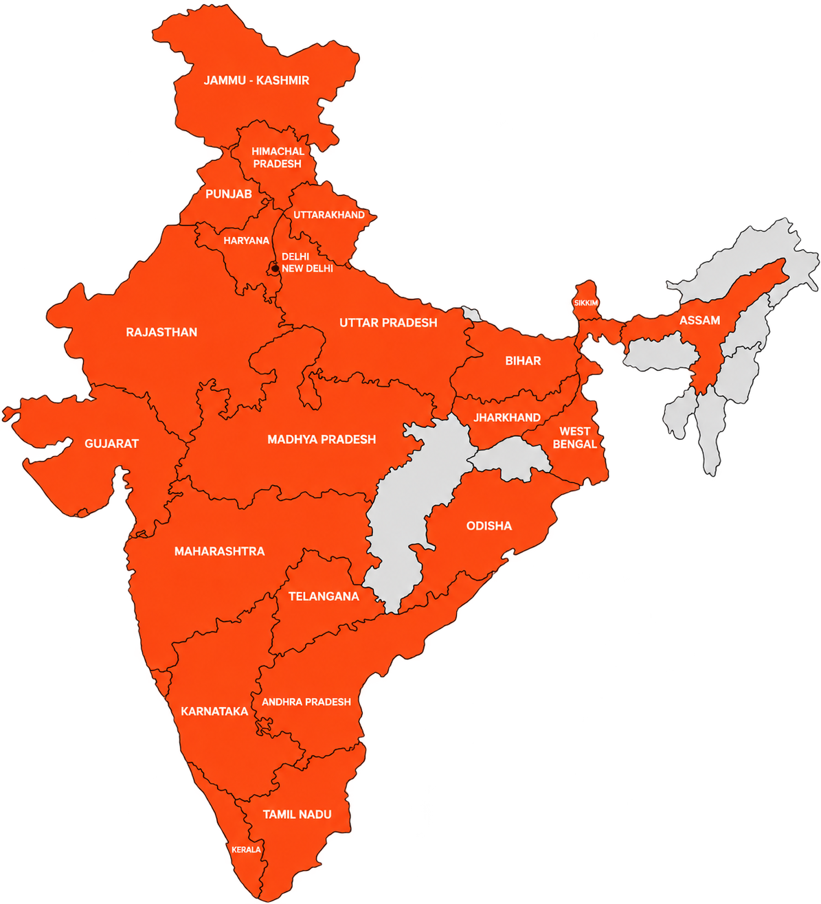 Prizor PAN India coverage map